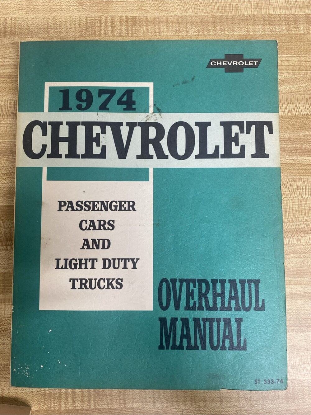 1974 Chevrolet Chevelle Camaro Nova Corvette Factory Service Repair Manual